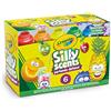 CRAYOLA - Silly Scents, Tempere Profumate Lavabili, 6 Colori Assortiti, Attività Creativa per Bambini, 54-2392