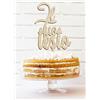 Happenings Topper in legno personalizzato | Cake topper con qualsiasi iscrizione | Matrimonio Compleanno Comunione Battesimo Conferma Festa Decorazione della tavola | Scrivi il tuo testo (Eco in legno)