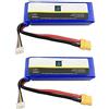 ZYGY 2PCS 11.1V 2700mah LiPO Batteria per Cheerson CX-20 CX20 GPS Brushless RC Quadcopter Drone XT60 Testa Alto ingrandimento Batteria