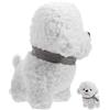 Milisten Peluche Cane Barboncino Morbido Soffice e Fluffy per Cane Peluche da Coccolare Idea Animale Domestico Bianco Seduto