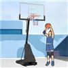 YXLYFDLY Canestro Basket Esterno Canestro Da Basket Portatile Con 2 Carrucole, Canestro Da Basket Per Esterni E Interni Con Base Robusta In HDPE Per Parco Giochi, Scuola, Installazione Semplice
