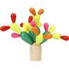 BSTCAR Giocattolo Impilabile in Legno Cactus Arcobaleno Puzzle Building Blocks Divertenti attività Educative Giocattolo Montessori Giocattolo per i più Piccoli