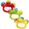 HEMOTON Set da 3 Sonagli a Mano in Plastica Sicura - Strumento Musicale Educativo per Sviluppo Sensoriale e Apprendimento Ritmico - Gioco per Attività Musicali in Casa e Asilo