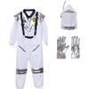 Generico Costume Astronauta Per Bambini Bambini Astronauta Carneval Costumes Set Con Guanti Tuta Spaziale Da Ragazzi E Ragazze Costume Da Spaziale Per Carneval Halloween Cosplay (Silver #4, 8-10 Years)