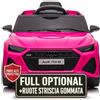 TOYSCAR Macchina Elettrica per Bambini Audi RS6 Full Optional Auto Elettrica per Bambini Telecomandata Sedile in Pelle Porte Apribili Doppio Motore Elettrico 12V Carico 25 kg