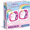 Clementoni - 18031 - Memo - Unicorni, Gioco di Memoria e Associazione, Gioco educativo Bambini 3 Anni Tessere illustrate, Gioco da Tavolo per Bambini - Made in Italy