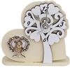 DLM Bomboniere DLM-A312 Bomboniere utile Orologio in legno cm 12x12x5 con scatola regalo linea Cuore Albero della vita Modello per Cresima Maschio e Femmina