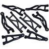 GPM Aluminium 7075 Front And Rear Suspension Arms Set for Arrma 1/18 Granite GROM Mega 380 Brushed 4X4 Monster Truck ARA2102 Upgrade Parts - Black