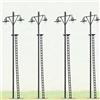 YUETTYY Modello lampione ferroviario, 4 pezzi in scala HO LED Yard Light Street Model, ferrovia ferroviaria stradale modello lampada post lampada per piccoli paesaggi lampade da giardino illuminazione