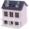 Garneck Miniatura Casa Bambole in Legno Mini Casa Dipinta Micro Ville Arredamento Per Case Minuscole