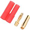 Zerodeko Connettore Banana Rosso 4.0mm con Guscio Protettivo per Motore Batteria Rc, Basso Assorbimento e Massimo Flusso Elettrico, per Scopi DIY