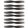 GEMFAN 4 Pairs 65mmS 65mm 2-Blade 1mm/1.5mm Hole Propellers for DIY RC Drone FPV Racing Toothpick Frame (1mm hole, black)