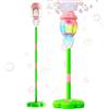 higyee Macchina Per Bolle Di Sapone Verticale - Macchine Automatiche Per Bolle Per Bambini | Giocattoli Da Esterno Telecomandati Regolabili Con Musica E Luce Per Feste, Giardino E Matrimoni (Rosa)