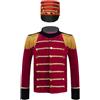 Aislor Giacca da Domatore Circo Bambini Cappotto da Principe con Nappe Frac Giacca Blazer di Velluto Ringmaster Costume Cosplay Uniforme di Carnevale Partito Rosso B 13-14 anni
