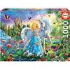 Educa - Puzzle 1000 pezzi Principessa e l'Unicorno | Puzzle fiabe | Misura 68x48 cm | Include colla Fix | Per adulti 14+ (17654)
