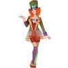 ATOSA | Costume da Cappellaio Matto da donna | Include Abito originale con cappello alto | Costume di Alice nel Paese delle Meraviglie | Per Feste a Tema, Carnevale | Personaggio iconico | M-L