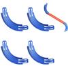 Giwoatln 4pcs Connettori Per Macchinine, Connettori Per Binari Con Curva A 90 Gradi, Parti Di Pista Girevole Per HotWheels, 90 GradiConnettori Per Pista Da Corsa Curva Auto Giocattolo Per L'asilo Scolastico Do