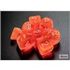 Wondertrail Dadi traslucidi arancioni fluo con numeri bianchi 7+1 set di dadi da 16 mm (5/8) Chessex