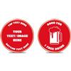 SuyanhGift 200 fiches da poker in plastica personalizzate, stampa a colori il tuo logo e testo sul chip, buone per gettoni per bevande, gioco di carte da poker (rosso)