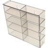 JOINPAYA Scatola Trasparente per Esposizione di Modellini Auto 8 Scomparti in Plastica, Organizzatore Semplice e Stiloso per Giocattoli da Collezione in Casa