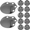 AKOOSY Scaglie in Acciaio Inossidabile Materiale per Costruzione Armature Cosplay Piastre Pre-progettate 100 Pezzi Stile Storico Autentico Colore Nero per Armatura Medievale