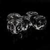 WeLoveDice 16mm D6 da dadi cristallo trasparente/nero - fatto in germania! - 5 pezzi