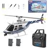 RCXTechPro RC ERA C138 Bell 206 RC Elicottero per adulti, scala 1:30 6CH giroscopio a 6 assi singolo rotore elicottero con posizionamento del flusso ottico Mantenimento dell'altitudine Volo stabile -