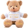 JABECODIFA Orso di Peluche Personalizzato con Testo Foto Personalizzato, Orsacchiotto Peluche come Regalo Personalizzato per Donne Uomini a San Valentino, Regali Anniversario, Regali di Natale (30cm)