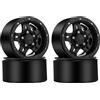 Bumdenuu 4 Pezzi di Plastica Beadlock 2.2 Mozzo Ruota Cerchi per 1/10 RC Ciniglia Auto Assiale SCX10 Wraith Capra RR10 per TRX4 D90