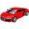 Generisch Welly modello auto compatibile con Audi R8 Coupe V10 rosso ca 1/34-1/39 Metal Model Auto Die Cast Nuovo in scatola