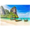 MyPuzzle.com MyPuzzle Barca Longtail Thailandese Sulla Spiaggia Sabbiosa Di Railay, Nella Provincia Di Krabi, Thailandia - Premium 1000 Pezzi Puzzle - MyPuzzle Collezione speciale di Puzzle Galaxy
