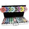 POKEO Valigetta Poker Professionale in Alluminio Set Poker con 1000 Fiches e 3 Mazzi Carte da Gioco per Texas Hold'em e Blackjack - Valigetta con Ruote