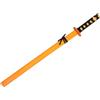 Vnnigmn Spada Ninja Bambino di Anime Cosplay, Katana Giapponese in Legno Giocattoli di Halloween, 55 cm (Giallo)