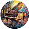 HBHGYMA Puzzle da 1000 pezzi, pianoforte colorato, puzzle rotondo per adulti, per adolescenti e adulti, grande regalo per adulti, dimensioni: 67,5 x 67,5 cm