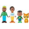 CoComelon Cody's Family 4 - Set di 4 statuine per Famiglia e Amici, Include Cody, Mamma, papà e sottaceti Il Gatto, Giocattoli per Bambini, Neonati e Bambini in età prescolare