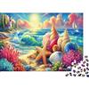 NHWNMTYAHTQx Seashell Beach Puzzle 1000 Pezzi Carta per Adulti Corallo Colorato Puzzle per Famiglia Relax Arredo 70x50cm/1000pcs