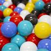 KiddyMoon Palline Morbide Colorate Per Piscina Bambini Fatto In UE, 100 ∅ 6CM, Nero/Bianco/Blu/Rosso/Giallo/Turchese