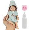 YIHANGG Realistico Mini Bambola Bebe Reborn Morbido Corpo Intero in Silicone Solido Bambola Neonata Dimensione Palmare Bambino Compleanno Natale Regali Collezioni(6 inch/15 cm,A)