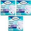 TENA mutande assorbenti per incontinenza Case Saver 3 x TENA Flex Maxi Medium (70-110cm / 27-43in) Confezione da 22