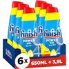 Finish Power Gel Citrus - Detersivo liquido per lavastoviglie - 6 x 650 ml