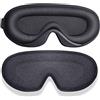 SHANDERBAR Mascherina per dormire per donne e uomini, maschera 3D, occhiali da notte con blocco della luce, 100% di lavoro a strati e pisolino, colore: nero