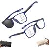 WRYHAUL Occhiali da Presbiopia Bifocali Progressivi Fotocromatici Intelligenti Sportivi,Occhiali da Lettura Anti-luce Blu alla Moda,Occhiali da Lettura Bifocali Portatili Ultraleggeri (2pz-D, +200)