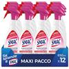 Smac - Sgrassatore con Candeggina, Detergente Spray con Azione Sgrassante e Igienizzante, Splendore Imbattibile, 650 ml x 12 Pezzi