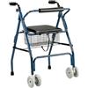 MEDILAND Deambulatore Rollator Pieghevole con Appoggio Schiena e Cestino, 1.0 unità