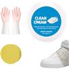 Generic White Shoe Cleaner Cream, 160g Multipurpose No-Wash Solid Comes with Sponge Removes Stains (2sets)