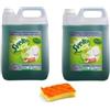 GALLIK Kit Detersivo Piatti Svelto Professional Limone - 2 Taniche da 5L + Spugna - Creato da Gallik