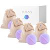 AMAS SET 4 Bombe Effervescenti Profumate da Bagno LAVANDA - Fatto a mano in Italia - Naturale, Vegan e Plastic Free - Aromaterapia - Idea Regalo