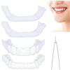 Frenzify Denti Finti Da Applicare Da Soli 2 Paia Faccette Dentali, Dentiera Finta Naturale Sopra E Sotto Kit Otturazione Denti Per Uomo Donna Ripristina Un Sorriso Fiducioso
