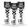 BlanX, Dentifricio Black, Dentifricio Sbiancante e Antimacchia, Con Carboni Attivi e Licheni Islandici 100% Naturali, Rimuove Macchie da Caffè Fumo e Tè, Vegan Friendly, 3x75ml