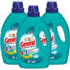 General 3x detersivo liquido General Freschezza+Igiene 5in1 per Lavatrice 44 Lavaggi - 3 Flaconi da 1,98L ognuno